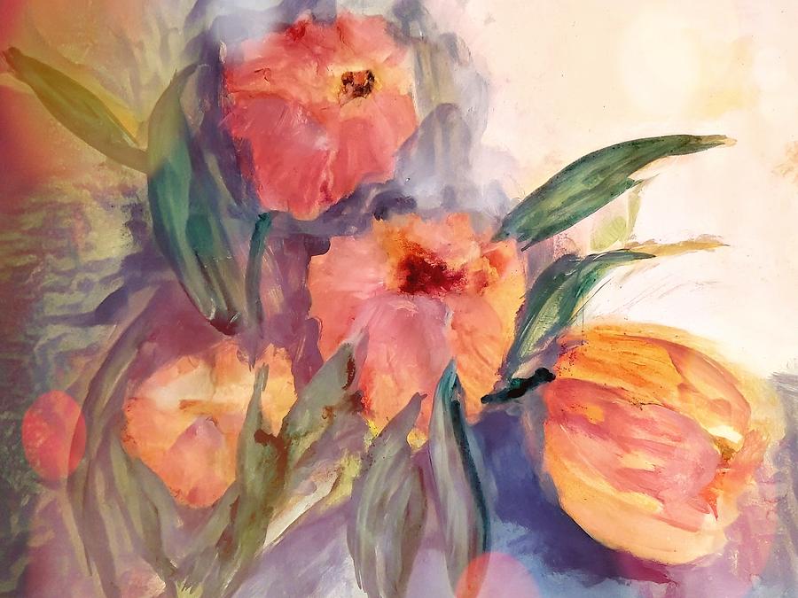 A Beautiful  Floral Mess Painterly Painting  Painting by Lisa Kaiser