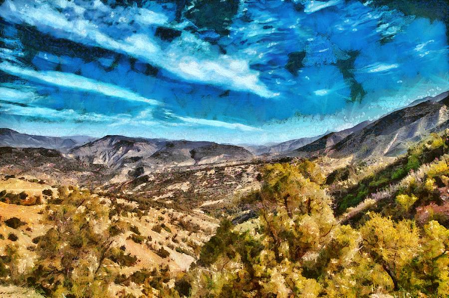 A beautiful landscape in the mountains of Morocco near Agadir Digital Art by Gina Koch