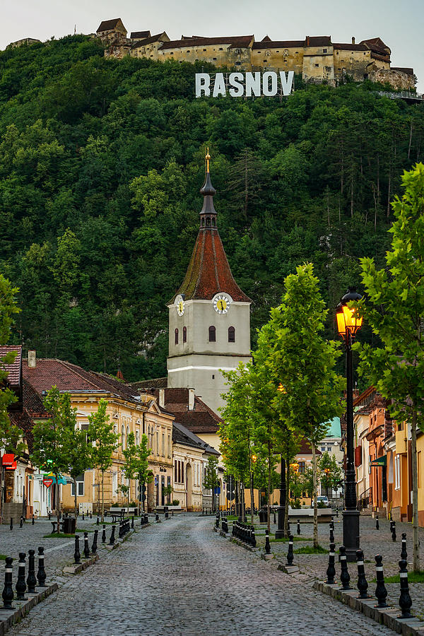 A Beautiful Lonely Morning In The City Of Rasnov In Transylvania, Romania. Photograph