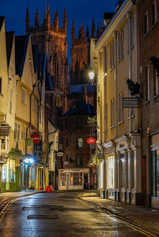 A Beautiful Lonely Night In The City Of York In England. Photograph