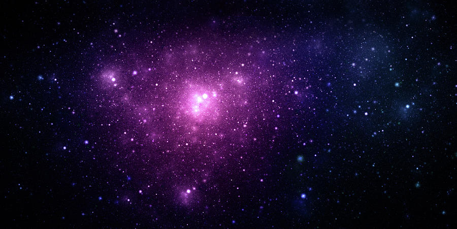 A Beautiful Purple Nebula In Space Photograph by Sololos
