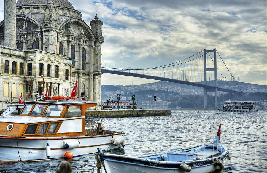 Islamic Photograph - A Beautiful View Of Ortakoy Mosque by Senai Aksoy Islamic Photograph - A Beautiful View Of Ortakoy Mosque by Senai Aksoy