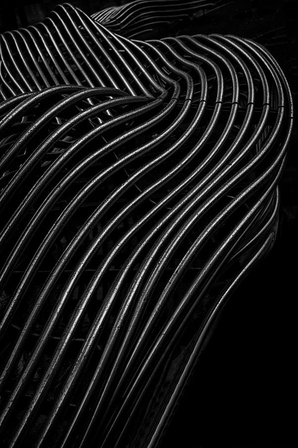 Bench Photograph - A Bench Of Tubes by Theo Luycx