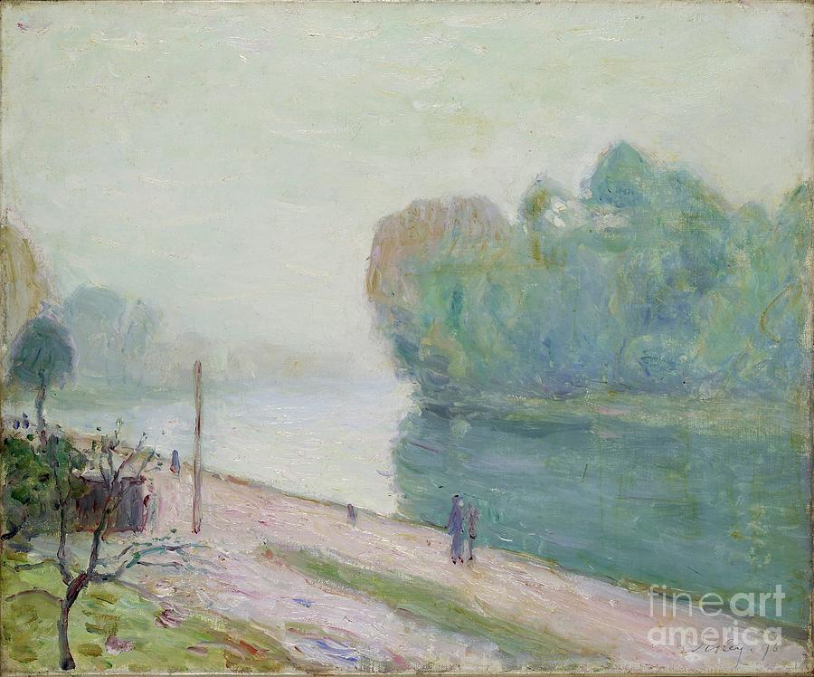 A Bend In The River Loing Drawing by Heritage Images