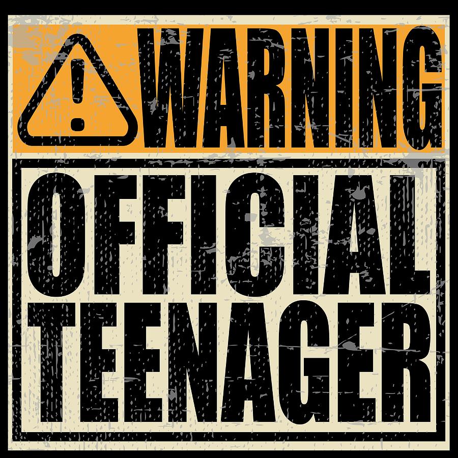 A Birthday Tee Warning Official Teenager Tshirt Design Youth Teens