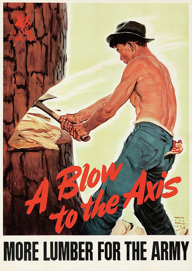 A Blow to the Axis Painting by Harold Von Schmidt