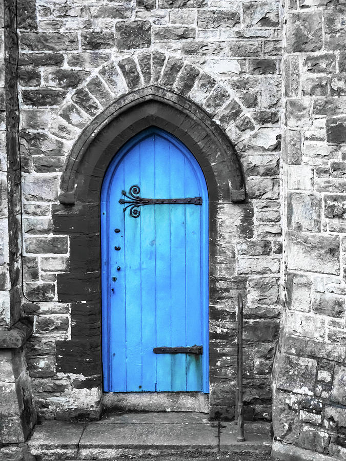 A blue church door Penzance Cornwall by RW Jemmett A blue church door Penzance Cornwall by RW Jemmett