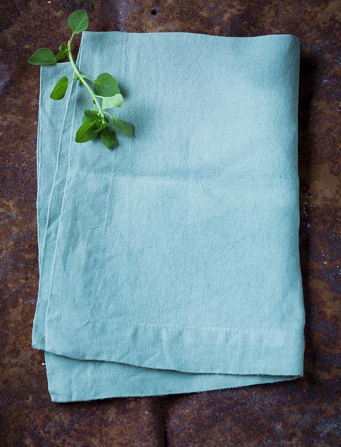 A Blue Cloth As A Background Photograph by Great Stock!