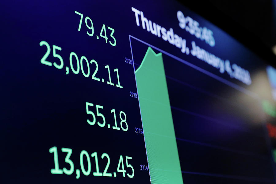 A Board Shows the Dow Jones Industrial Photograph by Lucas Jackson ...