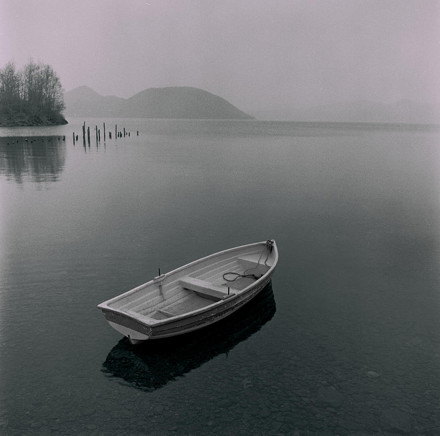 Landscape Photograph - A Boat Without Oar by Fuyuki Hattori