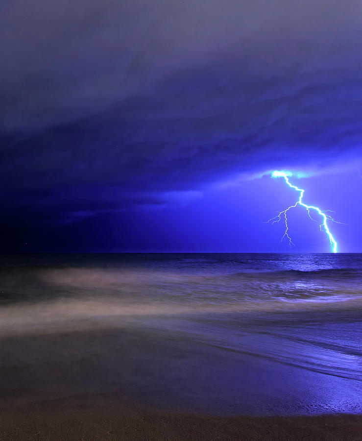 A Bolt Of Lightning From An Approaching Photograph by Stocktrek Images/luis Argerich A Bolt Of Lightning From An Approaching Photograph by Stocktrek Images/luis Argerich