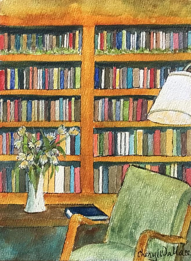 A Book is worth a Thousand Words Painting by Cheryl Wallace