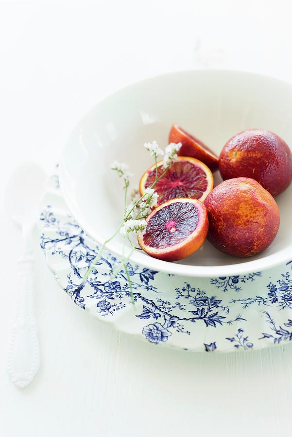 A Bowl Of Blood Oranges Photograph by Au Petit Gout Photography Llc