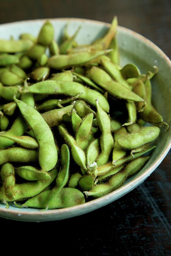A Bowl Of Edamame Beans Photograph by Andre Baranowski