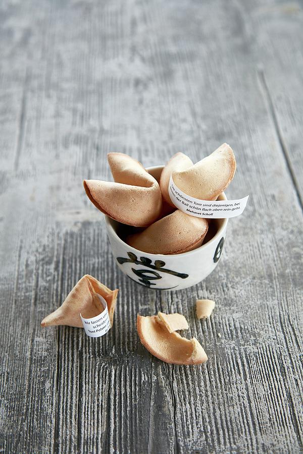 A Bowl Of Fortune Cookies Photograph by Rafael Pranschke
