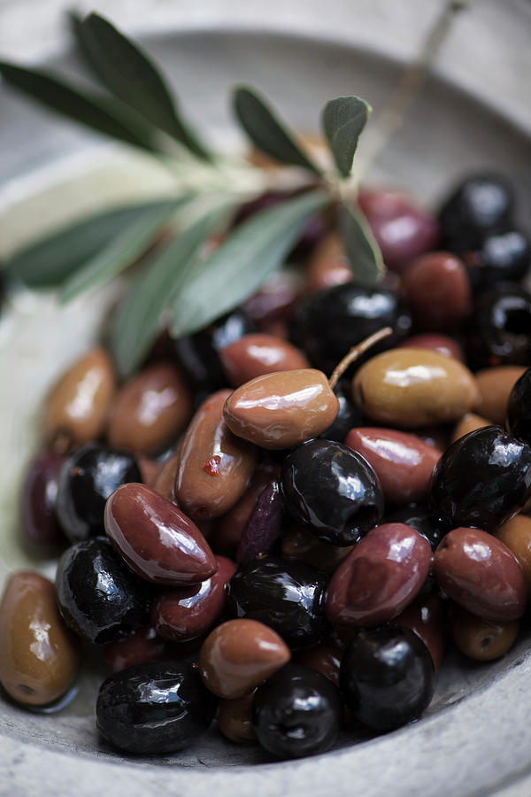 A Bowl Of Mixed Olives Photograph by Eising Studio