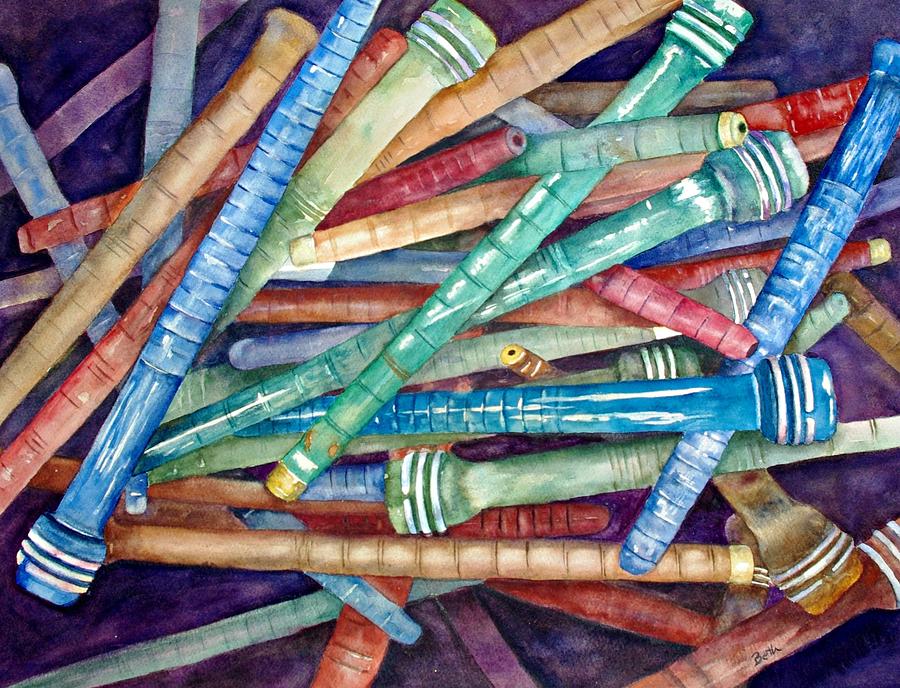 A Box of Bobbins Painting by Beth Fontenot
