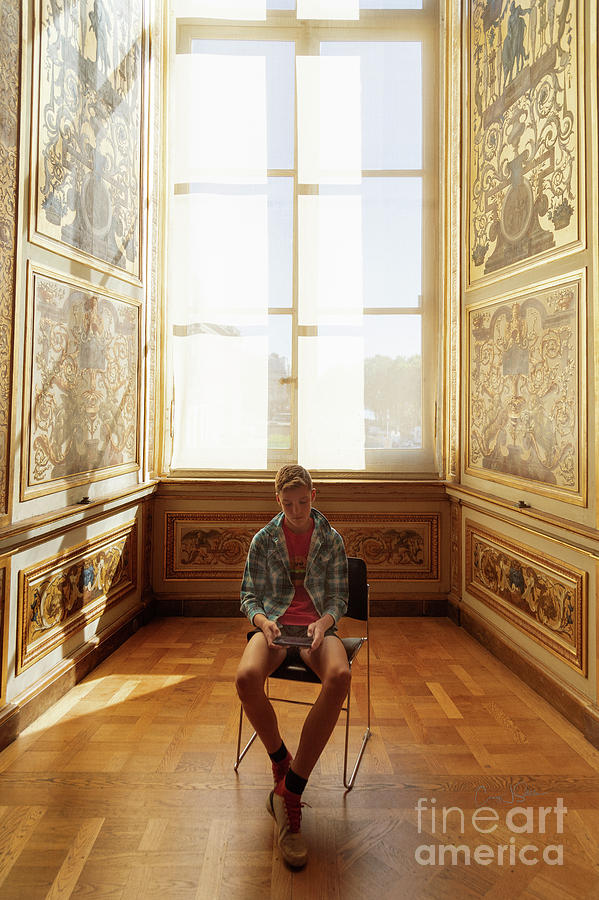 A Boy at the Louvre Photograph by Craig J Satterlee