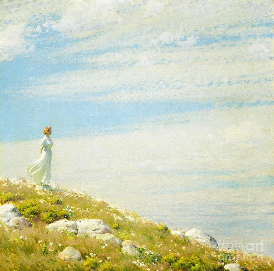 A Breezy Day, 1908 Painting by Charles Courtney Curran