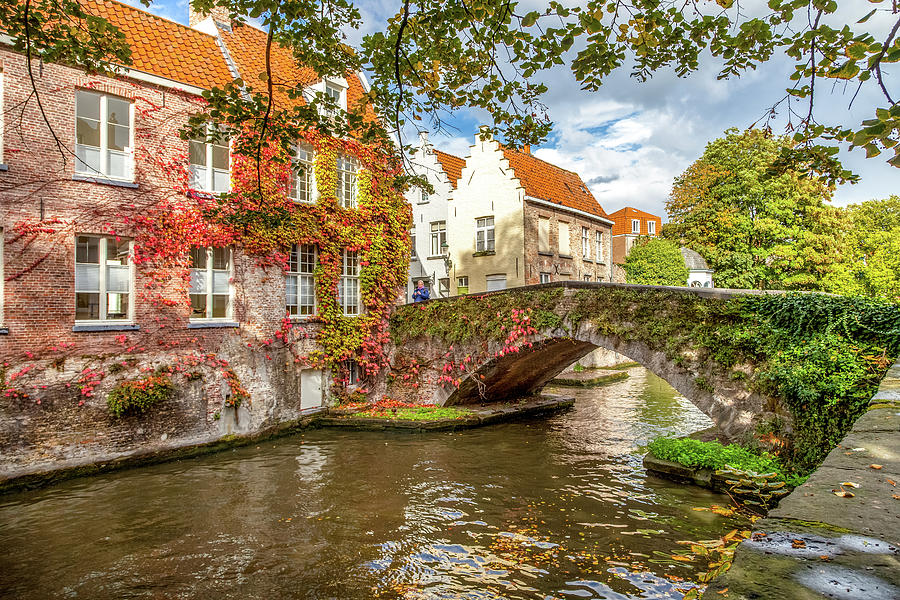 A bridge in Brugge Photograph by W Chris Fooshee