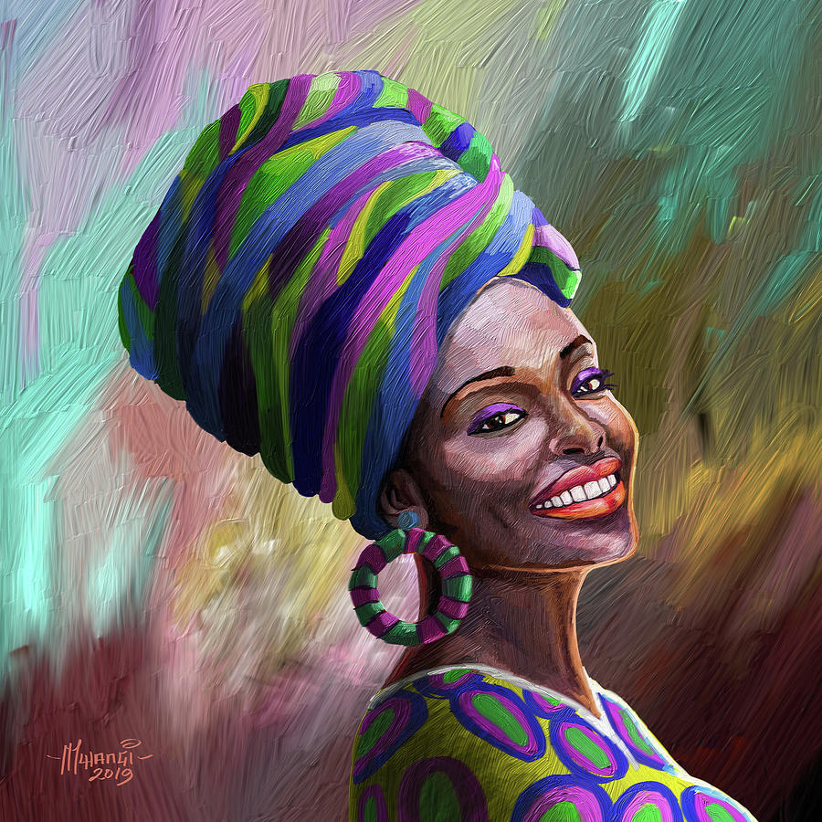 A Bright Smile for All Painting by Anthony Mwangi
