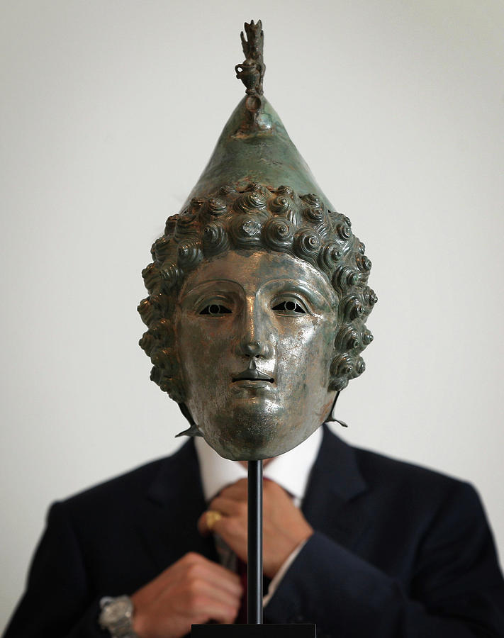 A Bronze Helmet Unearthed By A Metal Photograph by Dan Kitwood