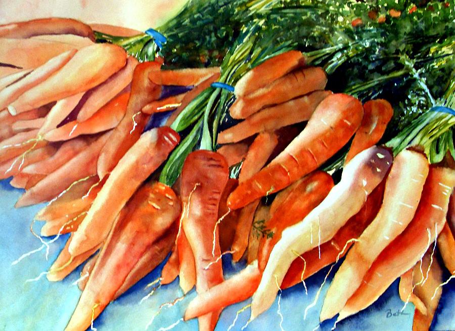 A Bunch of Carrots Painting by Beth Fontenot