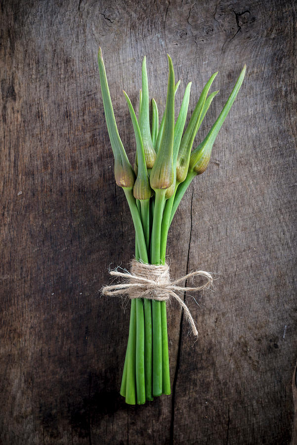 A Bunch Of Garlic Scapes Photograph by Nitin Kapoor