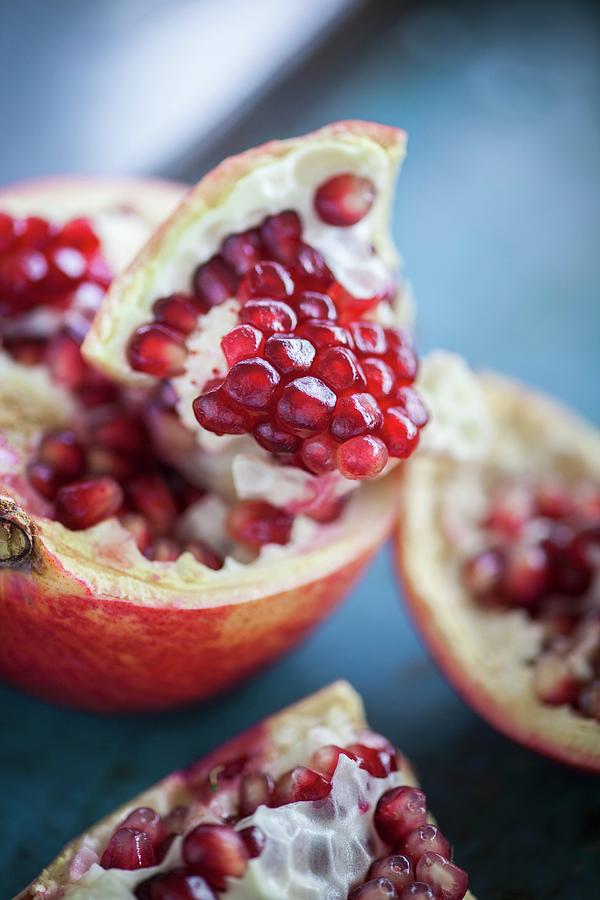 A Bunch Of Pomegranates close Up Photograph by Eising Studio