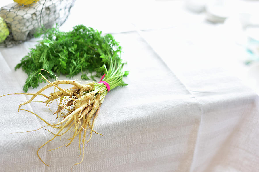 A Bunch Of Wild Carrots On A Table Photograph by Tanja Major