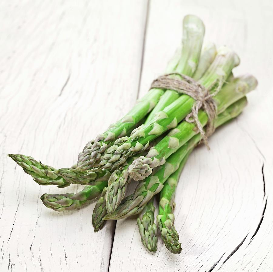 A Bundle Of Green Asparagus Photograph by Great Stock!