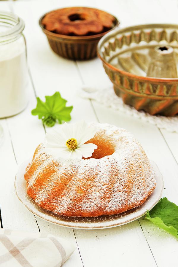 A Bundt Cake Dusted With Icing Sugar Photograph by Vedder, Catja