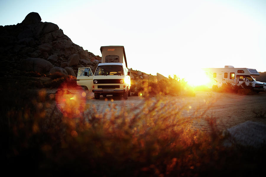 A Camper Van, A Classic Design, And An Photograph by Mint Images/ Jonathan Kozowyk