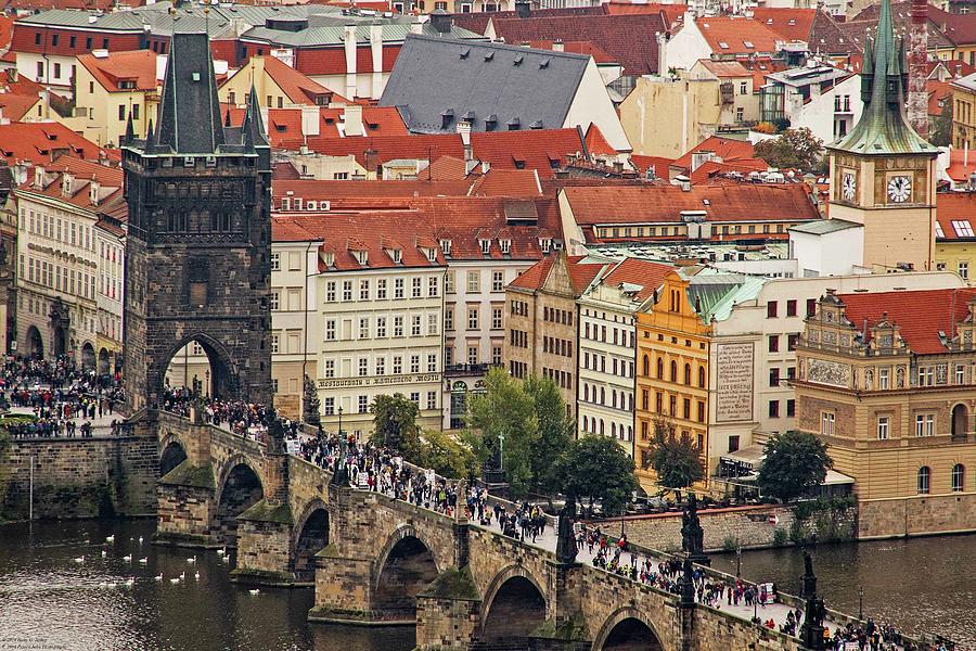 A Charles Bridge Close-Up - What A 600mm Lens Can Do - 1 Photograph by Hany J