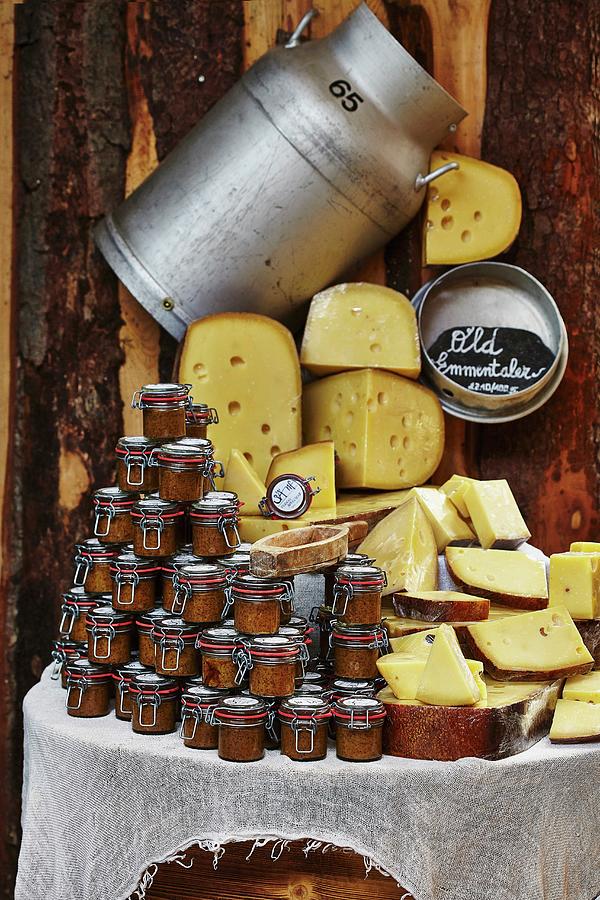 A Cheese Stand With A Large Milk Churn Photograph by Tim Atkins Photography