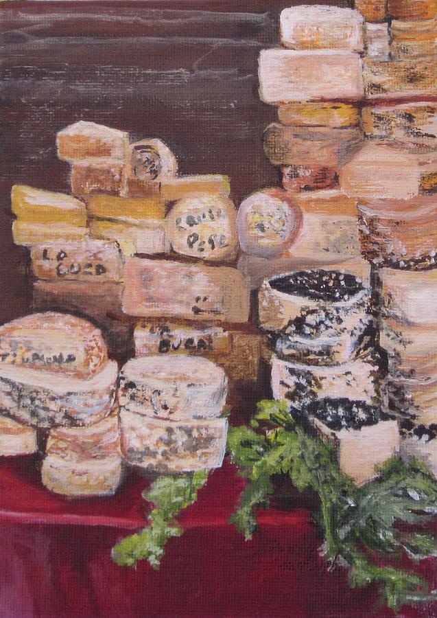 A Cheesy Painting Painting by Paula Pagliughi