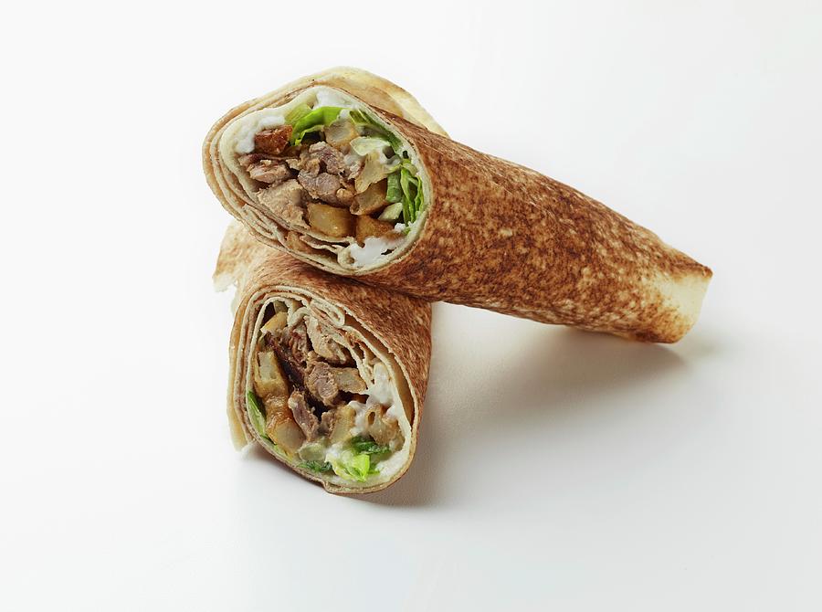 A Chicken Shawarma Wrap Photograph by Rene Comet