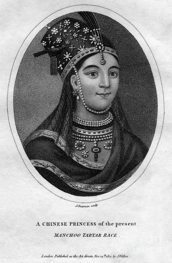 A Chinese Princess Of The Manchoo Drawing by Print Collector