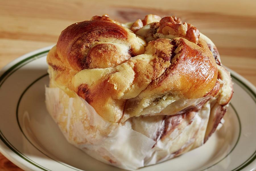 A Chocolate And Walnut Bun Photograph by Brian Yarvin