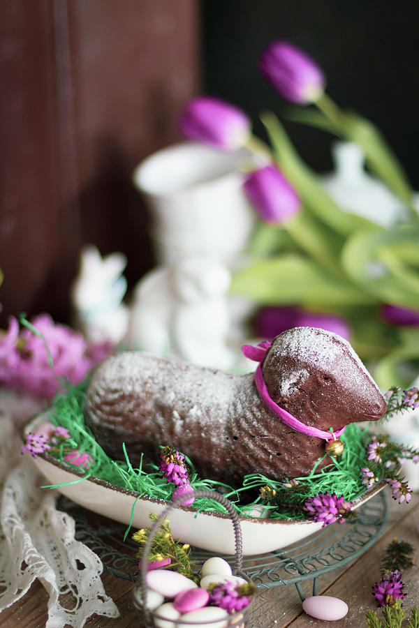 A Chocolate Easter Lamb Photograph by Barbara Djassemi