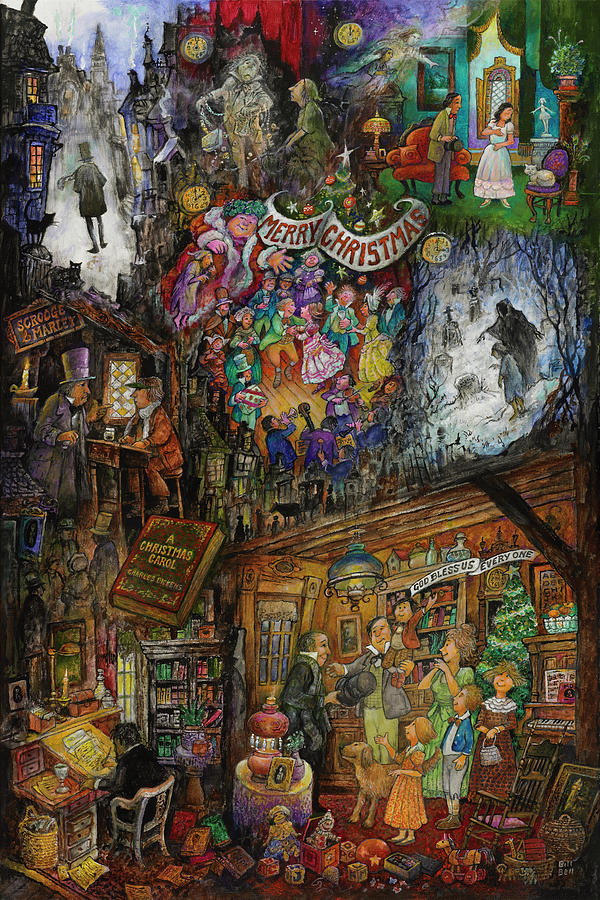 Scrooge Painting - A Christmas Carol by Bill Bell