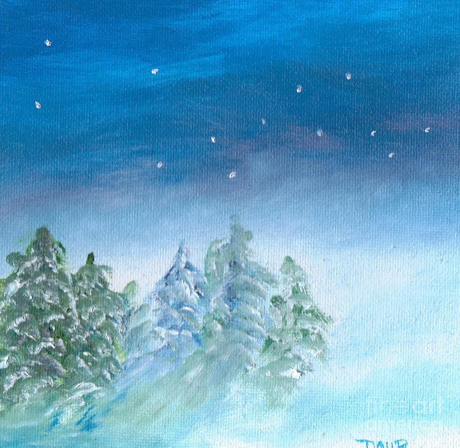 A Christmas evening Painting by Joanne Dour | Fine Art America