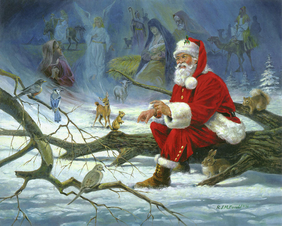 Animal Painting - A Christmas Story by R.j. Mcdonald
