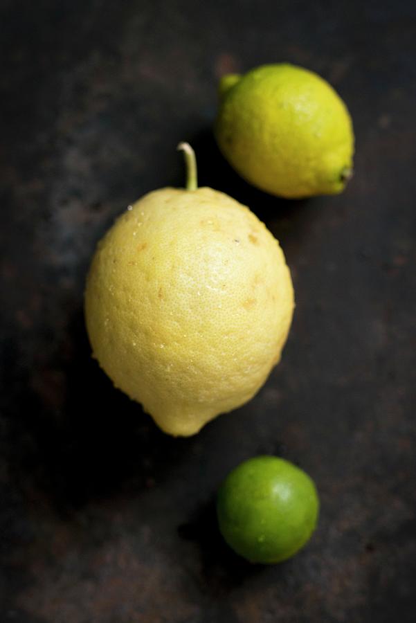 A Citron, A Lemon And A Lime seen From Above Photograph by Manuela Rther