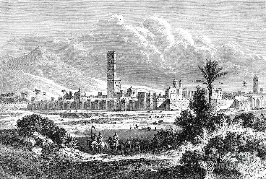 A City In Morocco, 19th Century Drawing by Print Collector