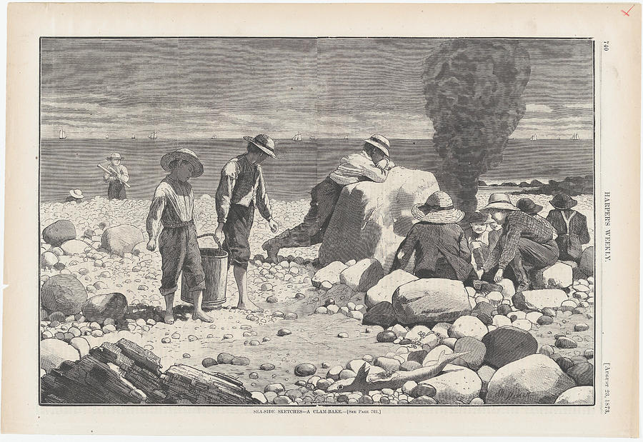 A Clam Bake Painting by Winslow Homer