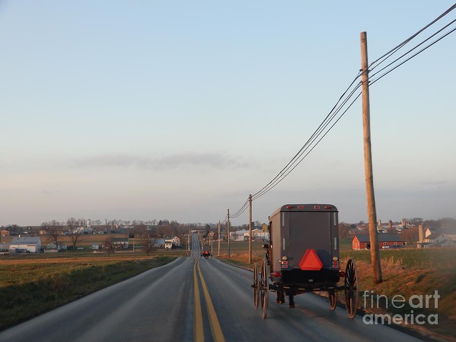 A Clear Winter Evening in Amish Country Photograph by Christine Clark