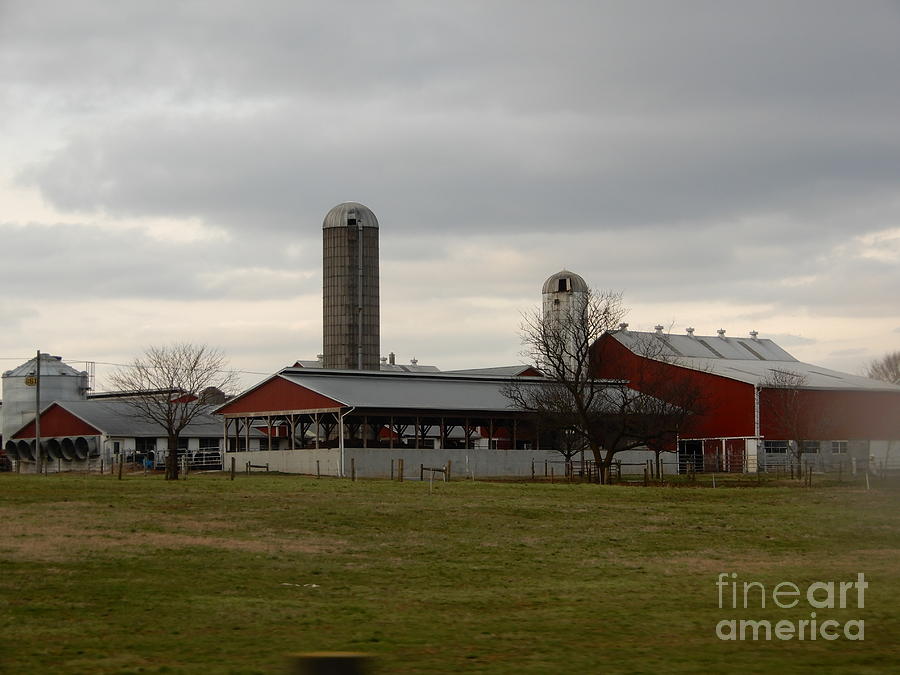 A Cloudy Amish Homestead in the Evening Photograph by Christine Clark