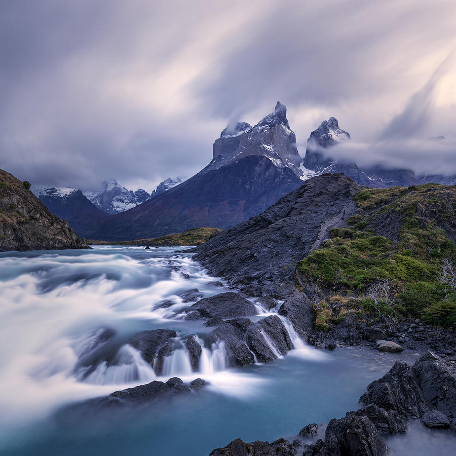 Landscape Photograph - A Cloudy Morning In Torres Del Paine by Lijuan Yuan