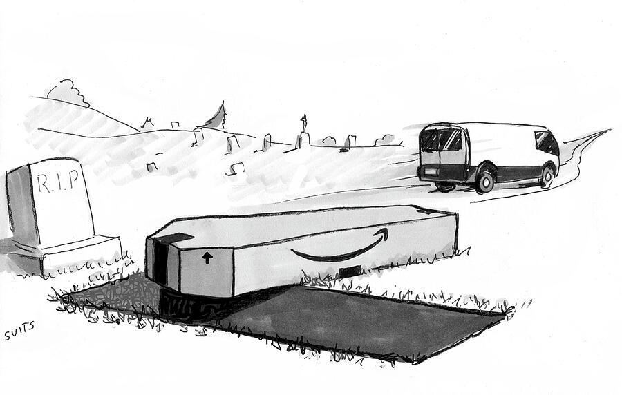A Coffin Is Carelessly Delivered Drawing by Julia Suits A Coffin Is Carelessly Delivered Drawing by Julia Suits